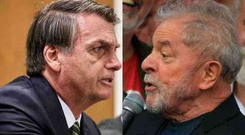 Bolsonaro e Lula podem se enfrentar nas urnas no ano que vem(foto: Marcos Correia/PR - Carl de Souza/AFP)