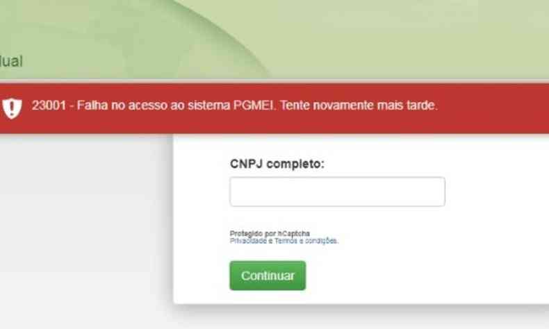Governo informa, em resposta padro no site, que trabalha para solucionar instabilidade(foto: Reproduo/receita.fazenda.gov.br)