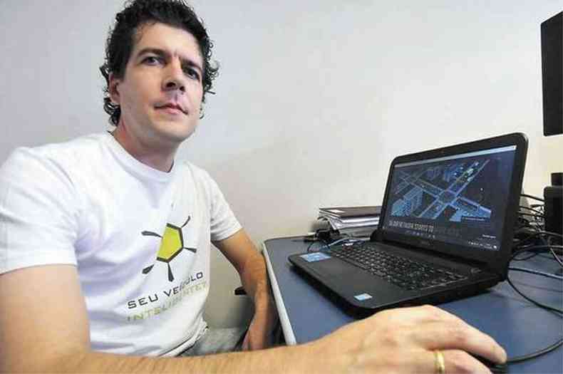 Gibram Raul, dono da startup Netbee e membro da San Pedro Valley(foto: Cristina Horta/EM/D.A Press)