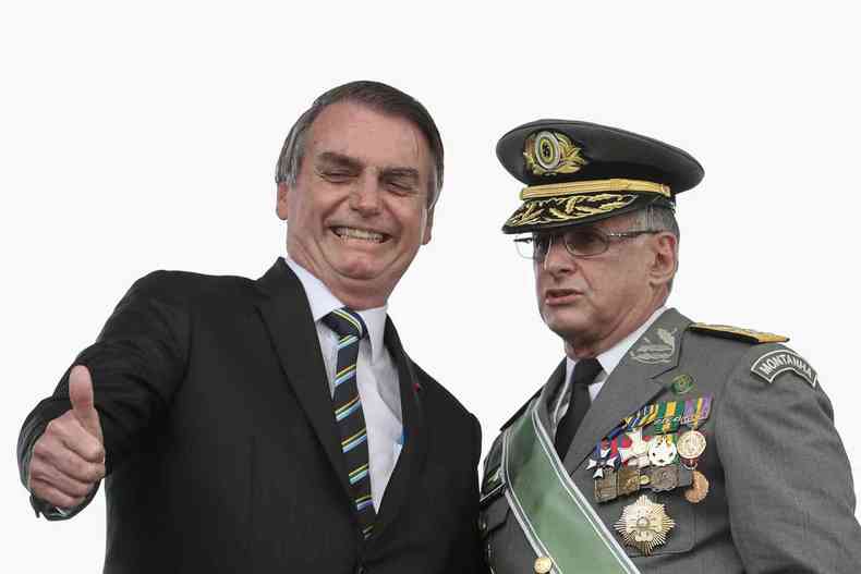 Jair Bolsonaro e general Edson Pujol(foto: Agncia Brasil/Reproduo)