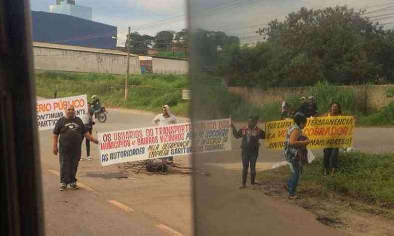 Moradores protestaram na manh desta quarta-feira no mesmo trecho(foto: Dbora Matos/Divulgao)