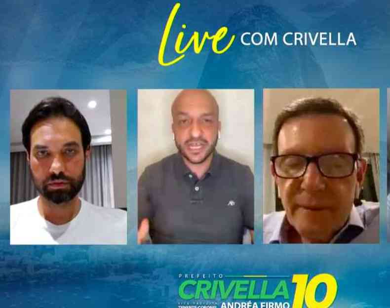Dr. Jairinho, preso na manh desta quinta-feira (8/4), durante live da campanha de Marcelo Crivella, no ano passado(foto: Reproduo/redes sociais )