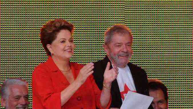 Dilma e Lula focaram seus discursos  militncia baiana(foto: Zuleika de Souza/CB/D.A Press)