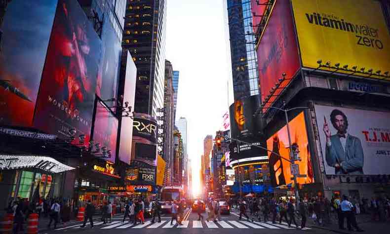 A Times Square  o lugar mais visitado na Big Apple, onde se concentra o maior nmero de pessoas(foto: divulgao)