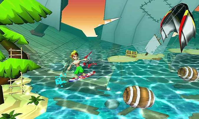 Kite-Line Surfers - app que alia questões e jogo 3D para o aluno garantir sua vaga no curso desejado.(foto: Divulgação) Kite-Line Surfers - app que alia questões e jogo 3D para o aluno garantir sua vaga no curso desejado.(foto: Divulgação)