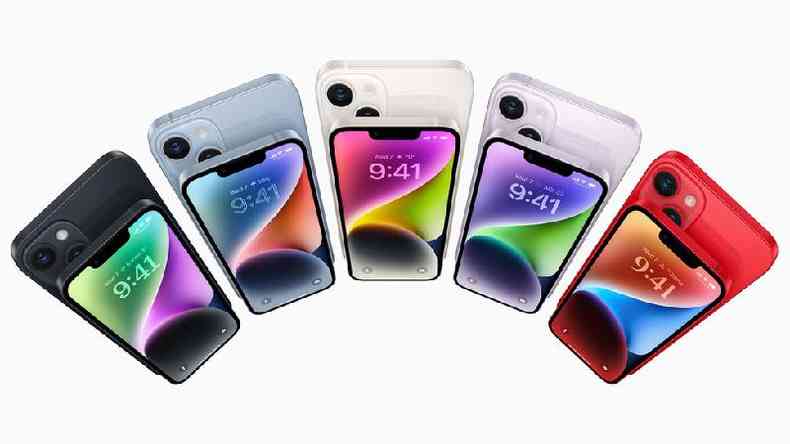iPhone 14 de diferentes cores