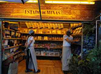 A Banca do Estado de Minas, montada no Festival de Gastronomia de Tiradentes, estar no seminrio(foto: Marcos Michelin/EM/D.A Press)