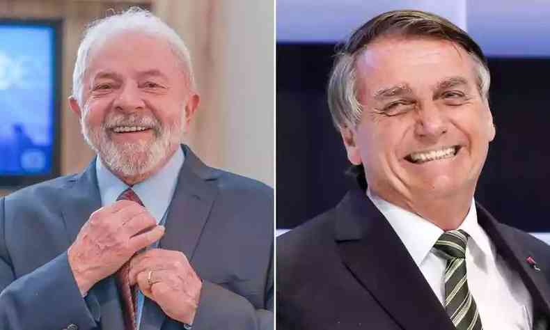 Lula (esq.) Bolsonaro (dir.)