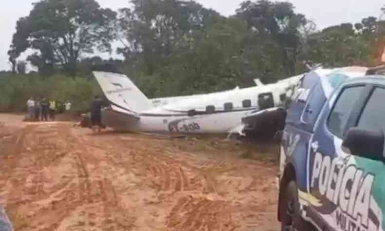 Imagem do avio que caiu no Amazonas