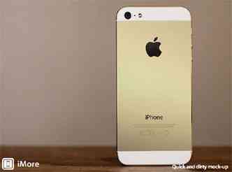 iMore(foto: O site iMore imaginou como seria um iPhone 5S dourado.)
