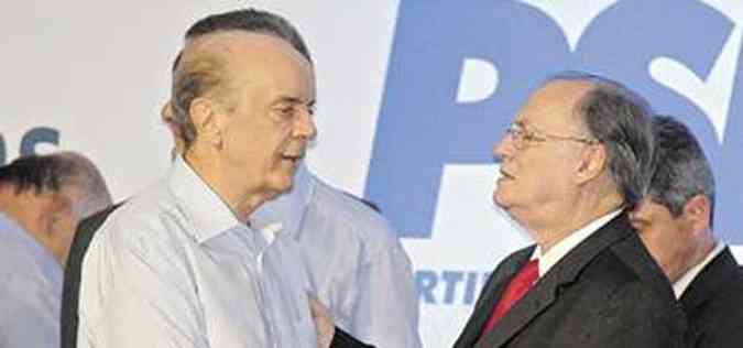 Jos Serra (E) e Roberto Freire