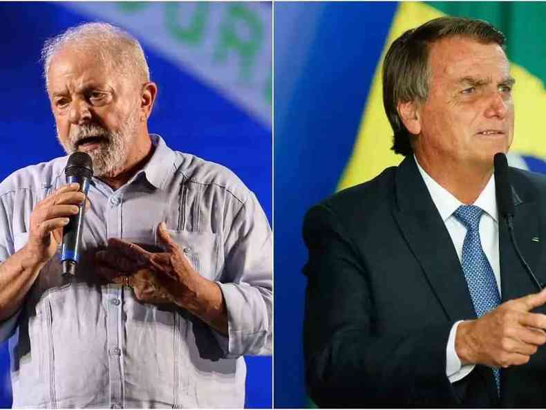 Lula e Bolsonaro em uma montagem