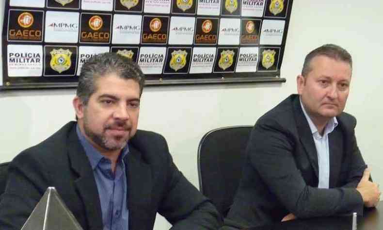 Os promotores Daniel Marotta (esq.) e Adriano Bozola (dir.) estavam  frente do Gaeco na poca(foto: Divulgao/MPMG)