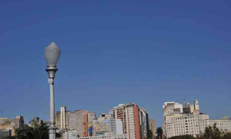 Clima. Vista do Centro de BH a partir da Rua Sapuca