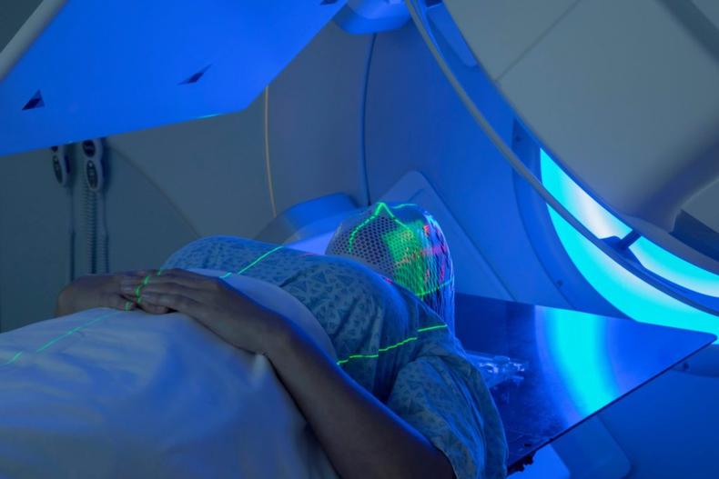 Paciente passando por radioterapia 