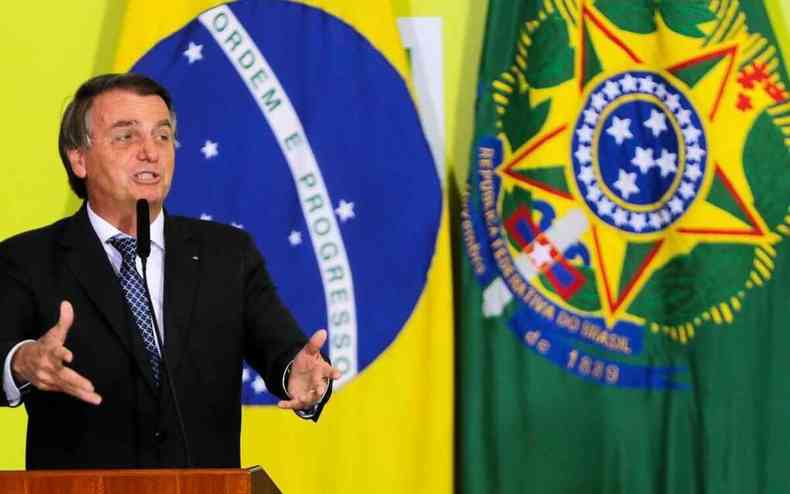 O presidente Jair Bolsonaro participa da solenidade