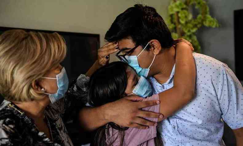 Família Amaya sofre o luto da perda de German(foto: CHANDAN KHANNA / AFP)