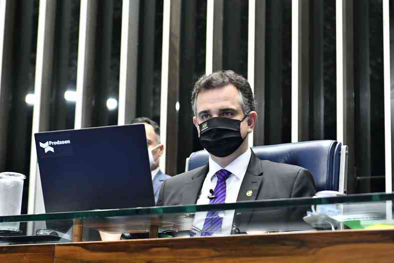 Senador Rodrigo Pacheco (DEM-MG) defendeu a realizao das eleies presidenciais em 2022(foto: Waldemir Barreto/Agncia Senado)