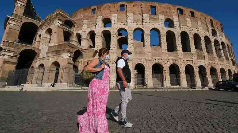 Centro de Roma est muito mais vazio por causa da pandemia(foto: Getty Images)