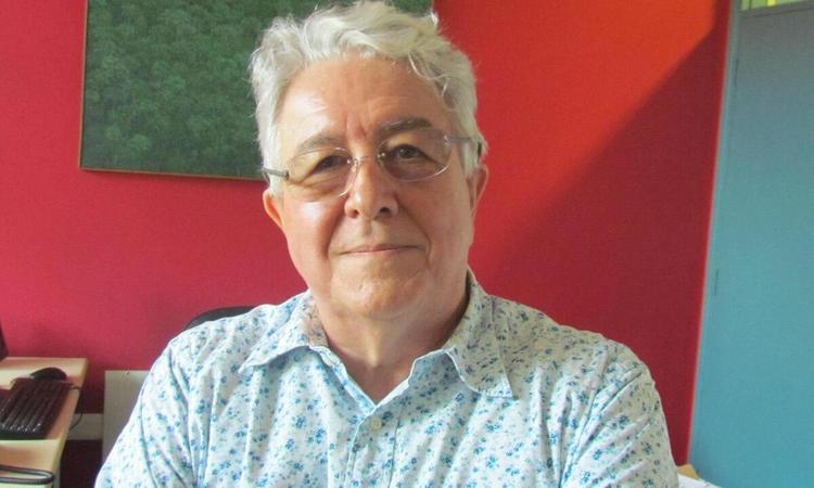 Professor Jorge Coli olha para a cmera