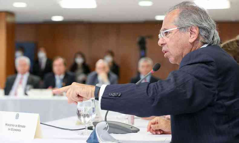 Paulo Guedes defendeu de forma contundente a venda do Banco do Brasil.(foto: Marcos Corra/PR)
