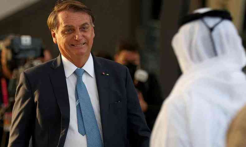 Jair Bolsonaro, presidente do Brasi, em Dubai (EAU)