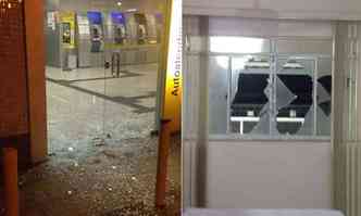Portas e janelas de casas e estabelecimentos foram danificadas(foto: Reproduo internet/WhatsApp)