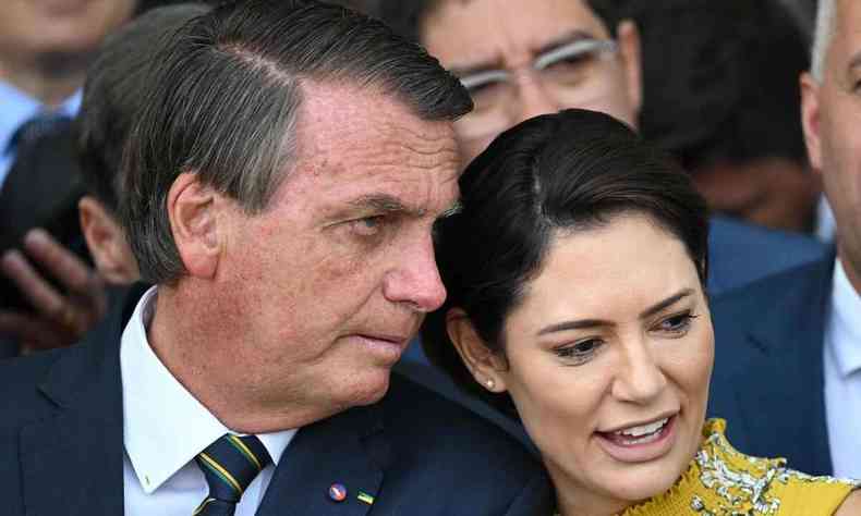 Jair e Michelle Bolsonaro, ex-presidente e ex-primeira-dama do Brasil