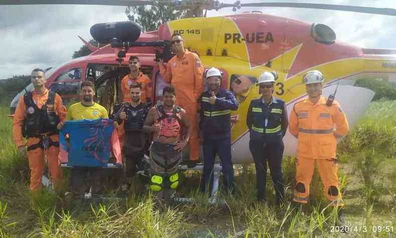 Bombeiros resgatam seis motociclistas perdidos(foto: Divulgao/ CBMMG)