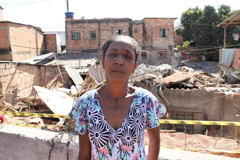 Eva de Jesus Miranda, moradora da vila há 17 anos(foto: Edésio Ferreira/EM/D.A Press) Moradora da região atingida