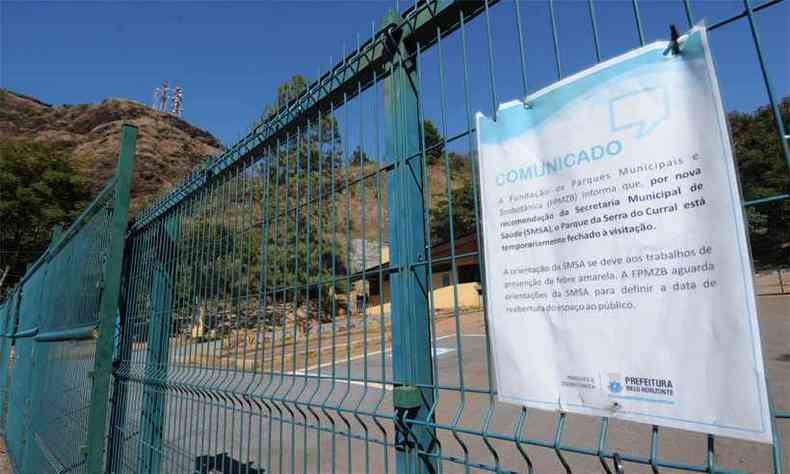 Risco de contgio de febre amarela levou  interdio do Serra do Curral (foto: Beto Novaes/EM/DA Press)