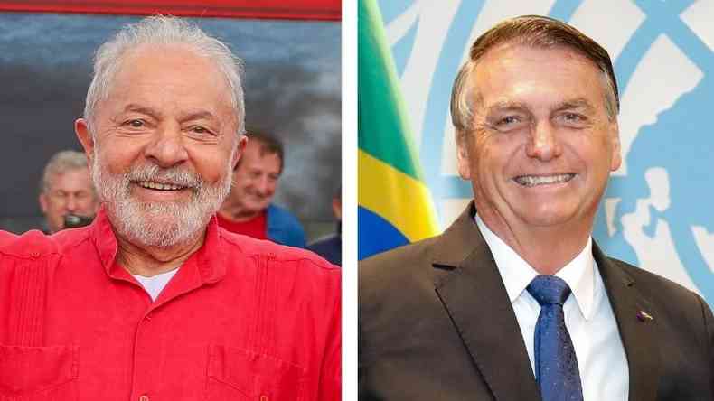 Montagem: Lula x Bolsonaro