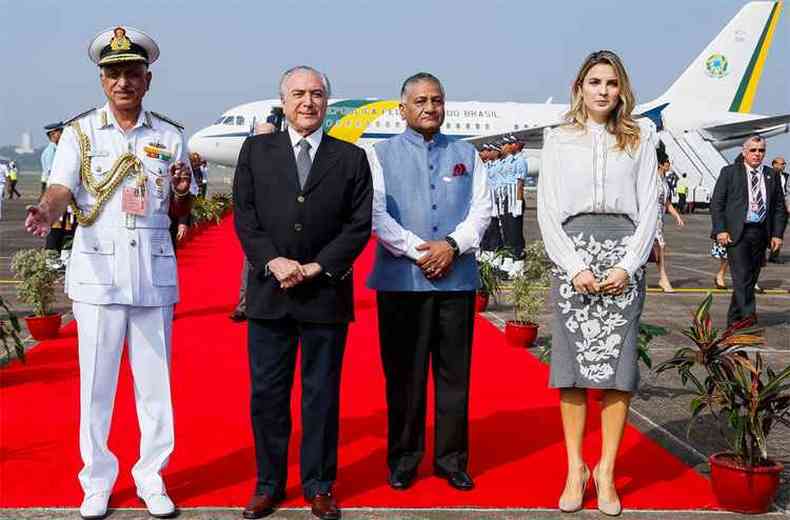 A comitiva presidencial na ndia  composta pelos ministros das Relaes Exteriores, Jos Serra, da Agricultura, Pecuria e Abastecimento, Blairo Maggi, e da Indstria, Comrcio Exterior e Servios, Marcos Pereira.(foto: Beto Barata/PR )