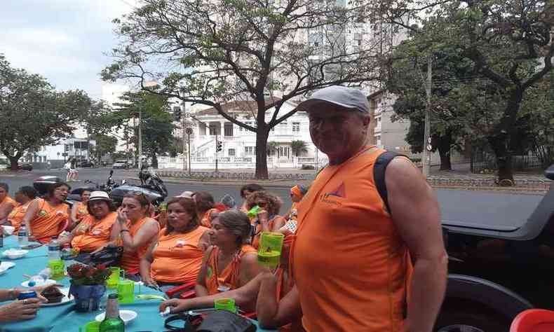 Um dos coordenadores do grupo, Francisco veio de Campinas para participar da caminhada alcoolgica(foto: Elizabeth Colares/EM/D.A Press)