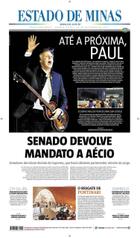 Confira a Capa do Jornal Estado de Minas do dia 18/10/2017