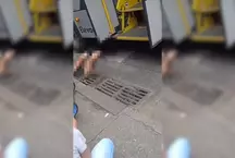 Homem fica ferido ap�s ser atropelado por �nibus em Belo Horizonte