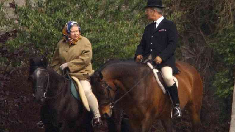 Rainha monta a cavalo com frequncia; nesta foto ela comemora seu aniversrio de 77 anos(foto: PA Media)
