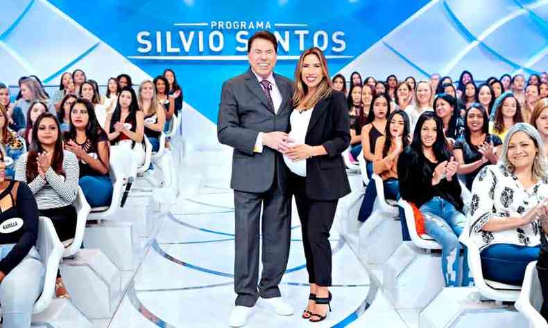  Famlia no ar: Silvio Santos e a filha Patricia Abravanel, carismtica como ele, no programa que virou tradio domingueira(foto: Lourival Ribeiro/divulgao)