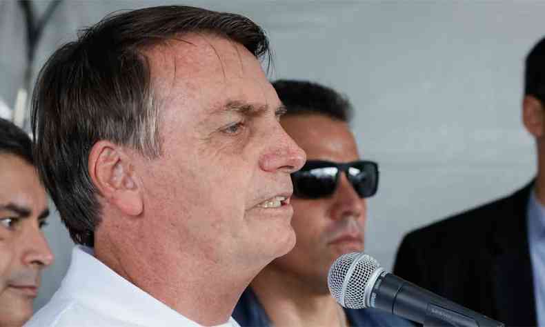 O presidente Jair Bolsonaro discursa durante a Marcha para Jesus em So Paulo(foto: Isac Nbrega/PR )