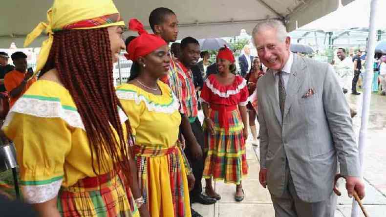 Charles 3 durante visita a Antigua e Barbuda, em 2017