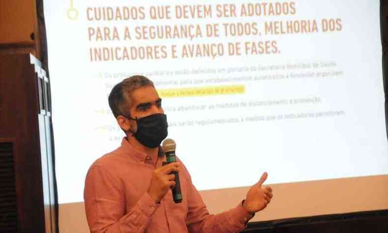 Andr Reis apresentou indicadores da COVID-19 em BH(foto: Juarez Rodrigues/EM/D.A. Press)