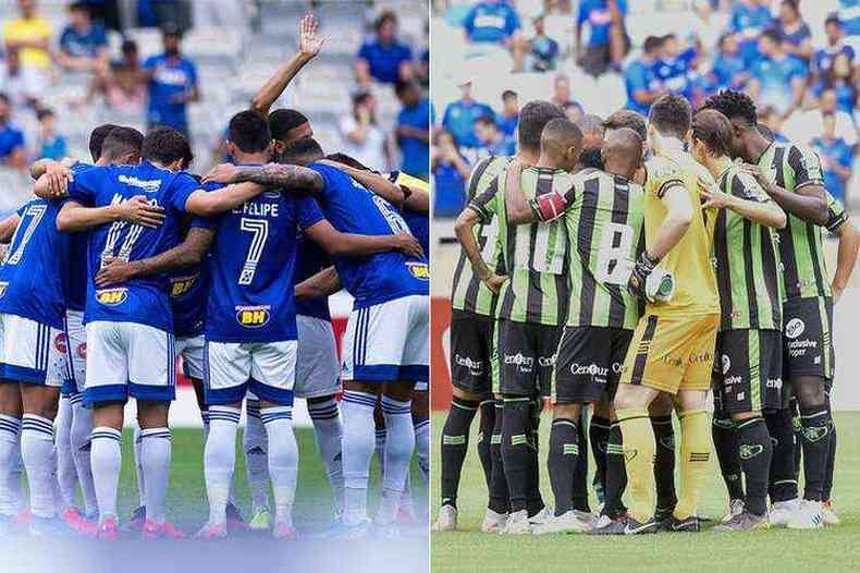 Cruzeiro e Amrica vivem momentos diferentes na Srie B(foto: Montagem com fotos de Bruno Haddad/Cruzeiro e Mouro Panda/Amrica)