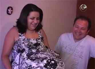 Casal pode ter simulado a gravidez de quadrigmeos(foto: Reproduo / TV Cano Nova)
