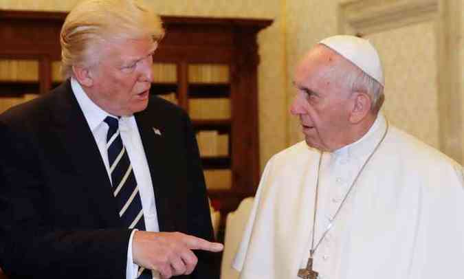 Donald Trump  o 13 presidente americano a visitar o Vaticano(foto: AFP / POOL / Alessandra Tarantino)