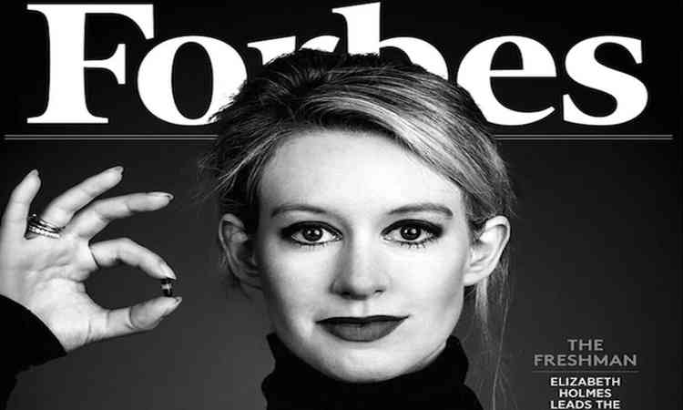 Elizabth Holmes estampa capa da Forbes