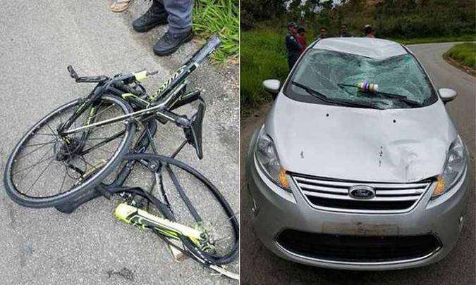 Na última quarta-feira, Hugo foi atropelado quando treinava na zona rural de Sabará(foto: Reprodução internet/Facebook) Na última quarta-feira, Hugo foi atropelado quando treinava na zona rural de Sabará(foto: Reprodução internet/Facebook)
