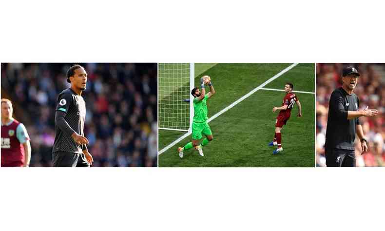 O trio do Liverpool pode levar os principais prmios The Best: Van Dijk, o melhor jogador; Alisson, o melhor goleiro; e Klopp, o melhor tcnico(foto: PAUL ELLIS/AFP %u2013 31/8/19 OSCAR DEL POZO/AFP %u2013 1/6/19 Glyn KIRK/AFP - 17/8/19)
