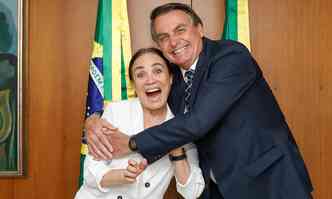 Regina Duarte e Jair Bolsonaro