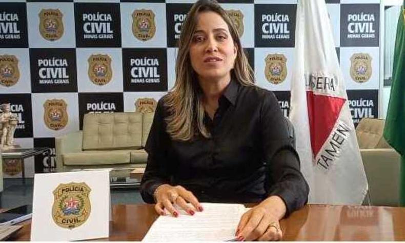 A delegada-geral Irene Anglica Franco e Silva Leroy revela nmeros da violncia contra a mulher em 2021