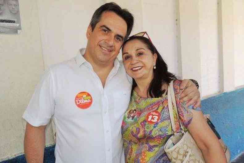 Senador Ciro Nogueira e a me, Eliane Nogueira. Eles foram cabos eleitorais de Dilma Rousseff  Presidncia da Repblica(foto: Reproduo/Redes Sociais)